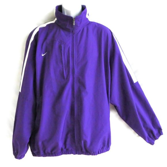 Nike Jackets & Blazers - SOLD Nike 90s Windbreaker Track Purple White Striping Back Cape Mesh Lining  L
